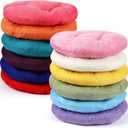 Geelin 12 Pcs 15.7 Inch Round Floor Seat Cushions Floor Pillow Color Linen Chair Pad for Kids Students School Classroom Tatami Car Office