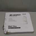 M MOFIT Stone Kitchen Backsplash Peel and Stick Tile Stickers Matte Linear Mosaic Wall Panels Bathroom Waterproof, 10Sheets, White Silver