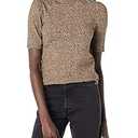 Amazon Essentials Women's Cotton Modal Draped Puff Sleeve Turtleneck, L