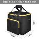 Karaoke Machine Bag Compatible with Ikarao Break X2 Smart Professional Singing System, Portable Storage Case for Karaoke Speaker with 2 Wireless Microphones for Kids&Adults - Black