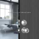 Cielsa Dawn Door Knobs Exterior Door Lock Set with Deadbolt, Single Cylinder Deadbolt Door Locks with Keys, Keyed Alike (Satin Nickel, Door Knob and Deadbolt)