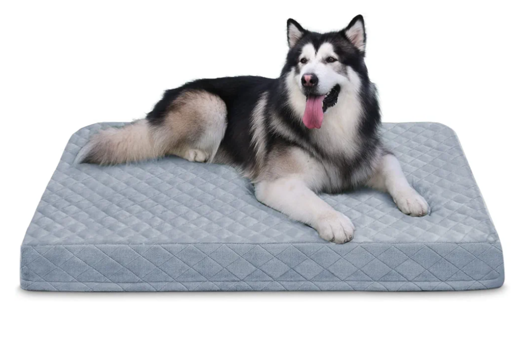 Hero Dog Extra Large Dog Bed for Dogs, 47" Jumbo Orthopedic Dog Bed for Rest with Removable Washable Cover - Soft Flannel Top Pet Beds with Anti Slip Bottom, Light Grey, 47"x39"x2"