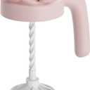 Papablic 32oz Wide Mouth Mason Jar Pour Spout Lid with Mixing Handle & Flip Locking Spout for Mixing Formula/Breastmilk/Protein Powder/Coffee, Pink