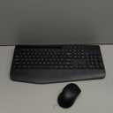 Wireless Keyboard and Mouse Combo - Full-Sized Ergonomic Keyboard with Wrist Rest, Phone Holder, Sleep Mode, Silent 2.4GHz Cordless Keyboard Mouse Combo for Computer, Laptop, PC, Mac, Windows -Trueque (1 PACK, Black)