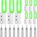 Retisee 9 Pcs 2.5 Inch Fishing Glow Sticks LED Fishing Pole Light Night Fish Strike Alert Glow Stick Bite Alarm Night Fish Rod Waterproof Luminous Rod