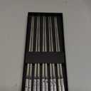 Metal Chopsticks Reusable 5 Pairs 18/8 Stainless Steel Chopstick Beautiful Engraving Patterns Dishwasher Safe Non-Slip Japanese Korean Chop Sticks Present Set