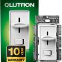 Lutron Skylark LED+ Dimmer Switch for Dimmable LED, Lutron Dimmer Switch For Halogen and Incandescent Bulbs, 150W/Single-Pole or 3-Way, SCL-153P-WH, White