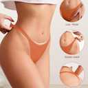 DEANGELMON Seamless G-string Thongs for Women - No Show Thong Underwear Low Rise Stretch Panties Workout Pack (Medium, Coffee - 8 Pack)