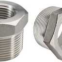 Beduan Stainless Steel Reducer Hex Bushing 1" Male NPT to 1/2" Female NPT Reducing Cast Pipe Adapter Fitting for Air Water Gas Fuel(Pack of 5)