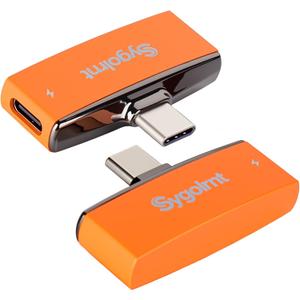 USB C Flash Drive for iPhone Photo Stick 256GB Thumb Drive with Type-C Charging Port, USB Memory Stick for Photos Videos, High Speed Jump Drive External Storage for iPad/Android Phones/PC (Orange)
