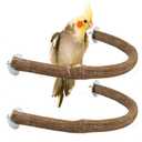 Rypet 2PCS Natural Wood Bird Perches for Cage,Wooden Parakeet cage Accessories,Parakeets Stand Perch,U Shape Parrot Perch Bird Stand Toys for Parakeet, Conure, Cockatiel, Budgie, Lovebirds L