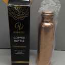 Pure Copper Water Bottle 34oz  Leakproof Jointless Ayurvedic Copper Flask, Handmade Black Honeycomb Hammered Design, Reusable Metal Bottle for Gym, Office, Home