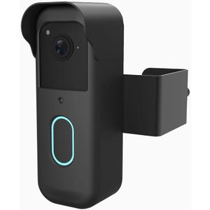 Blink Doorbell Mount, Anti-Theft Doorbell Mount for Blink Video Doorbell 2nd Gen (2025 newest model), No-Drill Needed Blink Doorbell Mount with Protective Cover, No Block Sensor & Night Vision (Black)