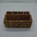 Utensil Caddy, Utensil Basket for Table,Napkin and Utensil Holder, Silverware Caddy, Cutlery Holder, Utensil Holder for Party, Picnic Caddy for Plates and Utensils (water hyacinth)