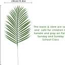 14Pcs Artificial Palm Leaves, 20.4" Outdoor Faux Palm Fronds Fake Tropical Palm Leaves For Palm Sunday Flower Arrangement Wedding Birthday Party Home Spring Summer Decor