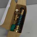 Triumpeek 3/4" Brass 2 Way Hose Splitter, Brass 2 Way Garden Hose Connector with 2 Pcs Garden Hose Coiled Spring Protectors and 6 Rubber Washers