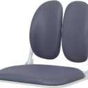 Premium Dual-Backrests Made in Korea Ergonomic Floor Chair with Back Support - Meditation Chair, Floor Gaming Chair, Reading Chair, Floor Chairs for Adults, Foldable Chair (Grey)