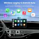 9" Wireless Apple Carplay Screen for Car with 4K Dash Cam, Portable Apple Carplay & Android Auto with 1080p Backup Camera DVR, Voice Control/GPS Navigation/Mirror Link/BT
