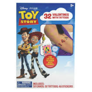 Disney · Pixar Toy Story Valentine Cards with Tattoos, 32 ct 
 2 Pack