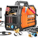 AC/DC Aluminum Tig Welder with Pulse, 200 Amp 6 in 1 Welder 110V/220V Dual Voltage Welder with Digital IGBT Inverter Square/Triangular Wave/Stick/Tig/Spot MultiProcess TIG Welding Machine