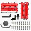 MITZONE Upgrade Aluminum Valve Cover Left and Right Compatible with 2003-2008 Nissan 350Z Infiniti FX35 G35 M35 VQ35DE 3.5L Part # 13264AM600 13264AM610