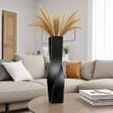 Tall Vase On Floor, 16.34" Twisted Geometric Flower Vase for Home, Living Room, Flower Centerpieces, Shelf, Table, Decor, Creative Unique Decorative Vases