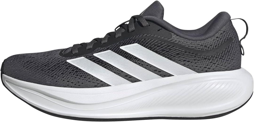 adidas Women's Response Pace Running Sneaker (8.5, Black/White/Silver Metallic)