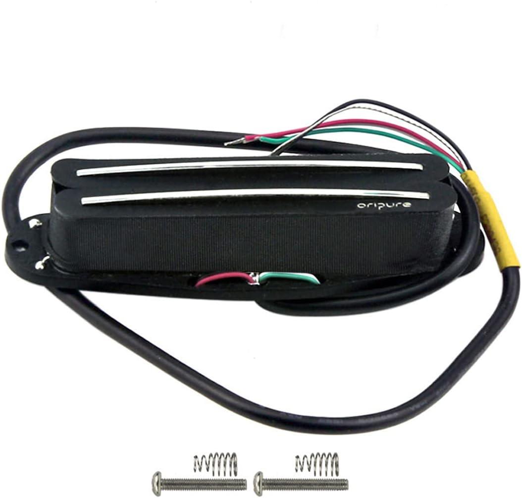 OriPure Hot Dual Rail Pickups Alnico5 Single-Coil-Sized Humbucker 15-16K Fit ST/SQ Style Electric Guitar, Black
