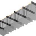 Ultrawall Overhead Garage Storage Rack, Heavy Duty Ceiling Storage Rack, 26 Inch Adjustable Ceiling Bin Storage System, 6 Sets for 5 Bins