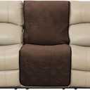 BOCTOPUG Velvet Recliner Chair Cover - Sofa Slipcover Waterproof Recliner Slipcover Sofa Cover Water Resistant Couch Cover for Dogs Pets (Brown, 23" Middle)