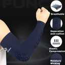 HOPEFORTH 2PCS Padded Elbow Forearm Sleeves Compression Arm Protective Support M