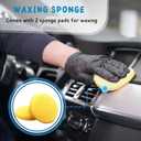 Car Wash Brush with Long Handle, 55'' Vehicles Exterior Washing Supplies, Soft Bristle Scrub Broom for Solar Panel, Boat, RV, Truck, Deck Cleaning, 2 Wax Applicator Pads Included