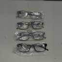 4 Pack Reading Glasses Blue Light Blocking for Men Women,Rectangular Frame Computer Readers with Spring Hinge,Reading Glasses for Men Women Anti Eyestrain/UV Ray Eyeglasses (1.5x)