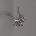 VIVIDA Chain Link Gate Latch 1-3/8" x 1-5/8", Fence Fork Lock, Galvanized Steel, 2 PCS