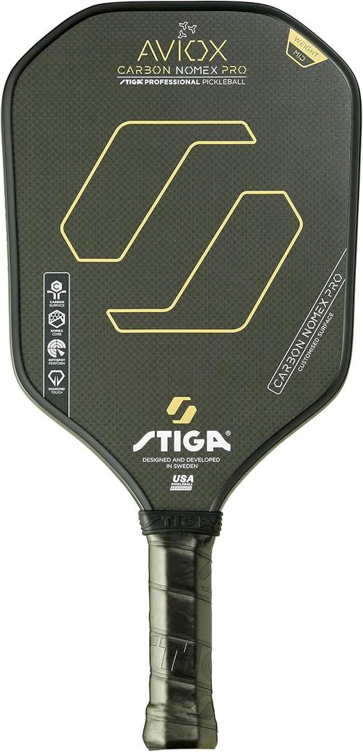 STIGA Aviox Pickleball Paddle | Midweight Paddle - USAPA Approved - Designed in Sweden (Gold)