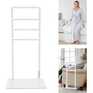 yeezoo Chair & Couch Stand Assist bar, Stand Assist Rail with Non-Slip Covers, Four Heights Heavy Duty Assist bar for Seniors Elderly, Adults and Others who Need Extra Help(Polished White)