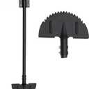 Oliynedy Lawn Edger Tool, Manual Grass Edger Long Handle 36 inch, Steel Hand Saw-Tooth Border Half Moon Edger Shovel for Yard, Garden, Landscaping, Sidewalk, Cable Burying