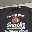 I'm Here for Snacks Commercials Halftime Show Football T-Shirt, Size L