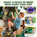 20 Ninja Tree Climbing Holds for Kids Climber, Adult Climbing Rocks with 6 Ratchet Straps for Outdoor Ninja Warrior Obstacle Course Training, 20 Pcs