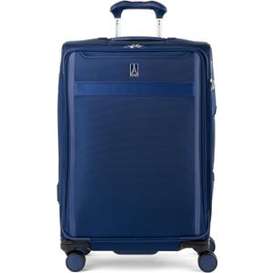 Travelpro VersaPack+ Lightweight Softside Expandable Checked Luggage, 8 Spinner, TSA Lock, Checked Medium 25-Inch, Estate Blue