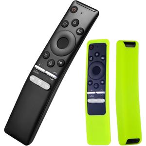 Replacement Remote for Samsung TVs with Voice Search Function and Silicone Case Compatible with UHD Neo QLED OLED 4K and 8K Smart TVs (Luminous Green)