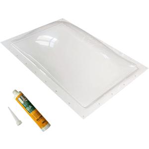 SL1422C 18"x26" OD Thick RV Skylight Replacement for 14" x 22" Skylight Outer Dome Opening Travel Trailer RV Camper Truck with Lap Sealant (Clear)