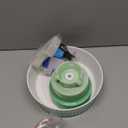 Lawfery Ceramic Cat Water Fountain, 2.1L/71oz Cat Fountain with 3 Carbon Filters and 2 Water Pumps, Cupcake Pet Water Fountain for Cats and Dogs (Green)
