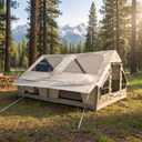 Inflatable Tent for 6-8 Person with Skylight, 2 Rooms | 4 Season, Camping, 2 Room Layout, Skylight Window, Large Capacity, Hand Pump, 420D Oxford Waterproof, 5-Min Quick Setup
