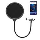 HORNO Professional Microphone Filter Screen-Mic Pop Blocker Mask Shield Screen with Flexible Gooseneck Mount