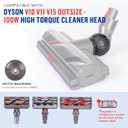Upgraded Ball Wheel+ High Torque Cleaner Head Connector Compatible with Dyson Outsize/V10/V11/V15/XL Head Cordless Vacuum Replacement Parts 100w Accessories