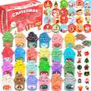 Christmas Slime Kit  24 Pack Butter Slime Party Favors for Slime Lovers, Xmas Stickers & Charms, Christmas Stocking Stuffers for Kids, Super Soft, NonSticky, DIY Surprise Slime for Girls & Boys
