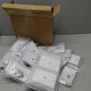 Weewooday 1-Port TV Cable Wall Plate with F Connector Coax Wall Plate Video Jack Single Gang(White,50 Pcs)