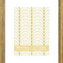 VIOLABBEY 8x10 Matte Gold Picture Frame, Display 5x7 Photo with Mat or 8x10 without Mat, Ornate Vintage 8 x 10 Matte Gold Frame for Wall Decor or Tabletop Display