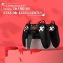 PlayVital for PS5 Edge Controller Skin | Demon Black Silicone Cover with Touchpad Sticker & Thumb Grip Caps | Cute Protecter Case Accessories